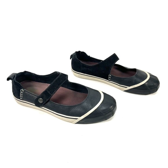 Sorel Sentry Mary Jane Leather Slip Ons Black Womens 9.5 Duck Shoes Sneakers - Picture 5 of 12